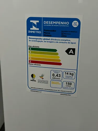 Máquina de Lavar Electrolux