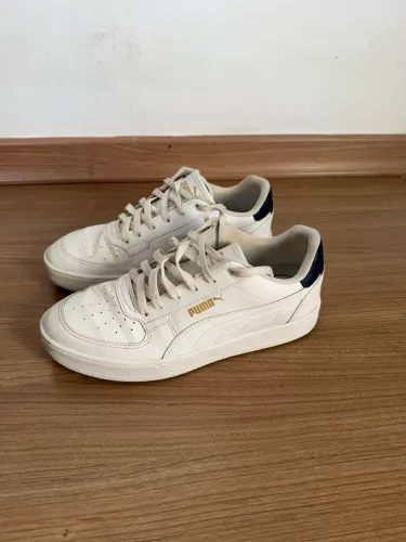 Tênis puma branco e azul tam 40