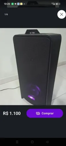 Caixa samsung power parada pra concerto
