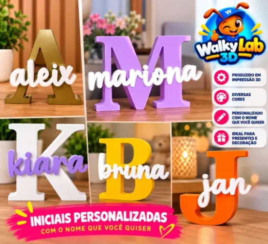 Placa de Nome em impressão 3D