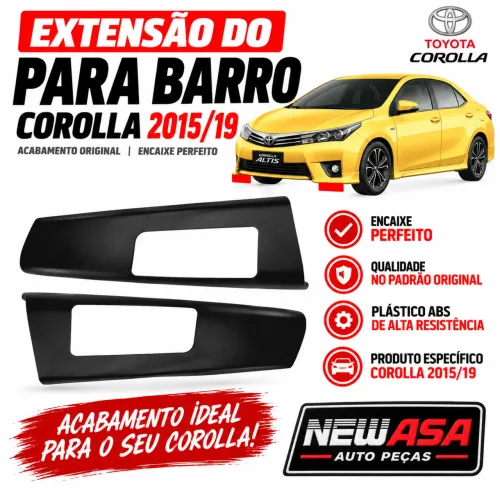 EXTENSÃO DO PARA BARRO / ASA DE URUBU COROLLA 2015/19 ( INSTALAÇÃO IMEDIATA