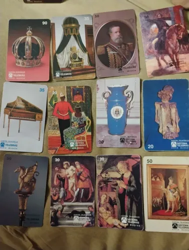 Cartões telefônicos Telebrás série museus lote com 61 cartões sem repetição