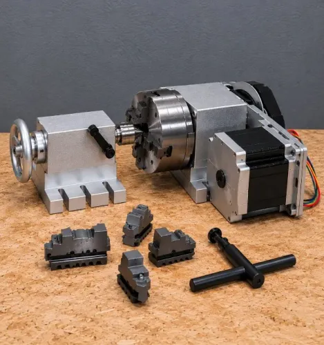 4º Eixo CNC 100mm K12-100 Nema 34 + Contraponto | 1:5 | Novo