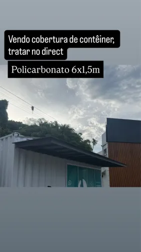 Toldo para container 6x1,50 polipropileno