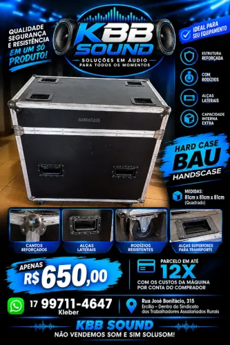 HARD CASE BAÚ HANDSCASE - 81 × 81 × 81 cm