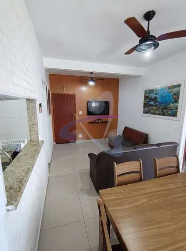 Apto 60.30m² Mobiliado para Locação em São Vicente.