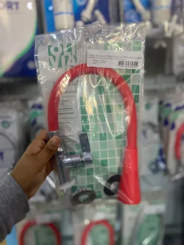 Torneira pvc vermelha p/bancada