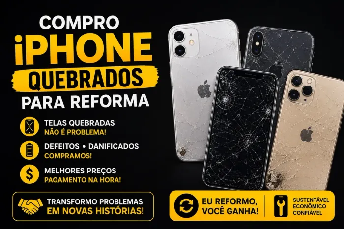 COMPRO IPHONES COM DEFEITOS OU QUEBRADOS 