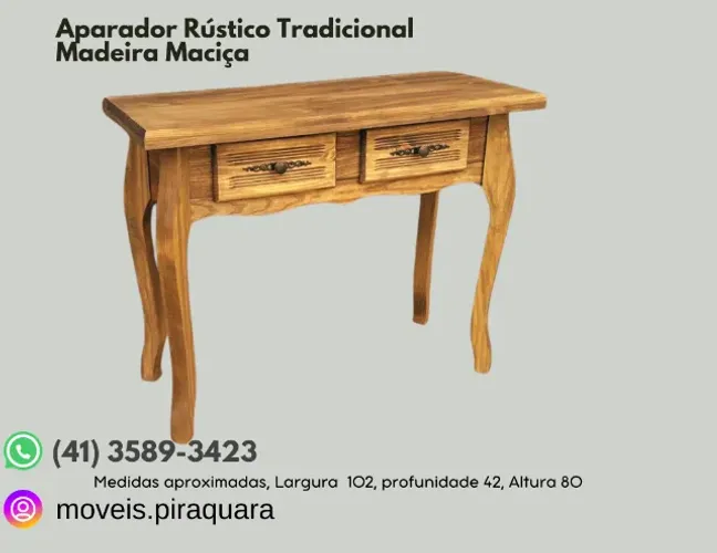 Aparador Rústico Tradicional Madeira Maciça
