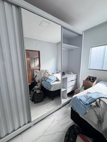 GUARDA-ROUPA CASAL 100% MDF COM ESPELHO - ATLÂNTICA MÓVEIS