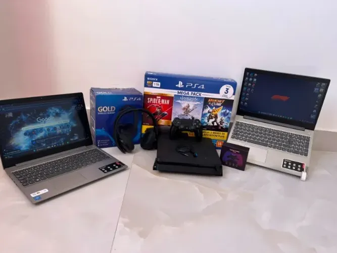 PS4 Completo com mais 2 notebooks super novos