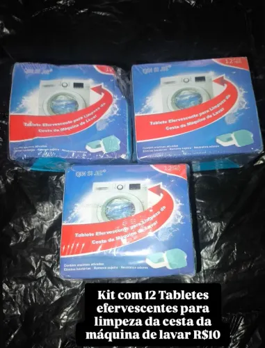 Tabletes efervescentes para cesto de máquina de lavar