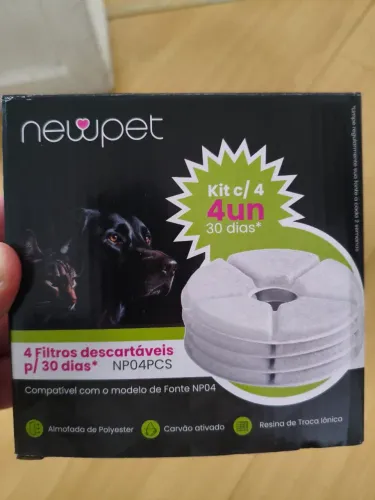 4 filtros descartáveis Newpet Fonte NP04