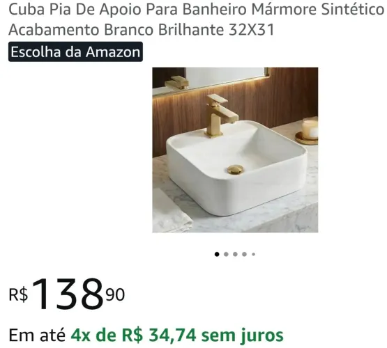Pia de Banheiro