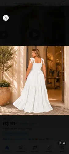 Vendo vestido longo branco