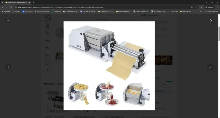 Vendo máquina de fazer todo tipo de massas, NOVA!