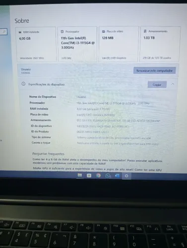 Notebook Samsung core i3