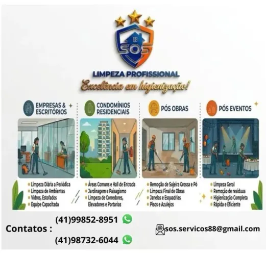 SOS serviços de limpeza profissional