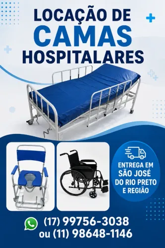 Locação Cama Hosptalar, Cadeira de Rodas, Cadeira de Banho - São Jose do Rio Preto e Regiã
