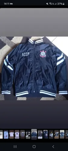 Jaqueta Corinthians Bomber faixa branca Original 