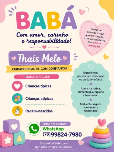 Cuidadora infantil/ babá 