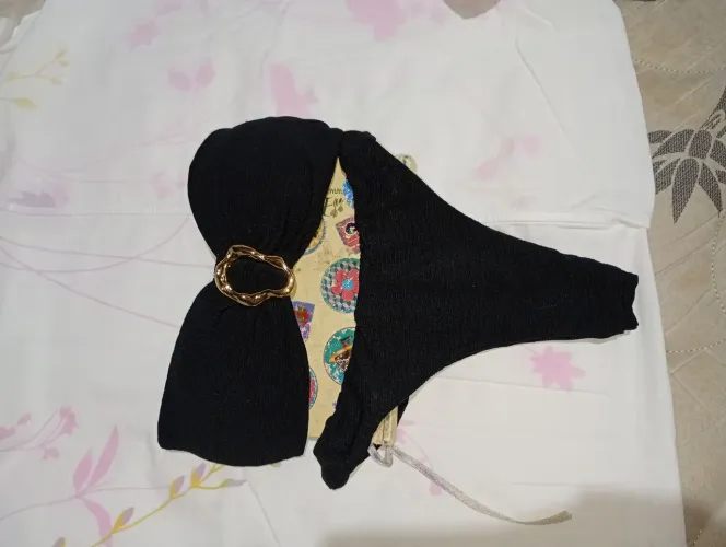 Biquíni preto faixa