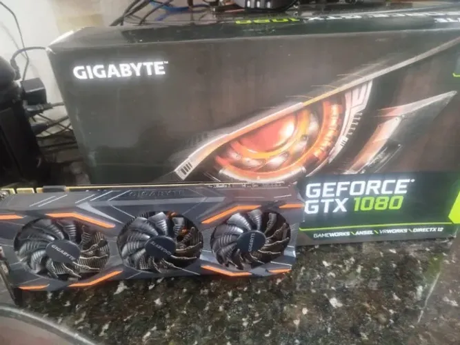 Placa de vídeo GTX 1080 Gigabyte 8gb OC 3 Fan