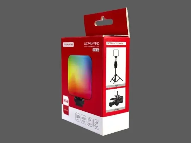 Luz de Vídeo Foto Preenchimento LED RGB Tomate VLU-116 Recarregável
