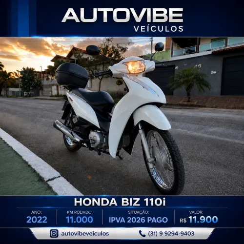 HONDA BIZ 110i 2022 2023 APENAS 11MIL KM