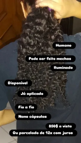Cabelo cachos mega hair fio a fio