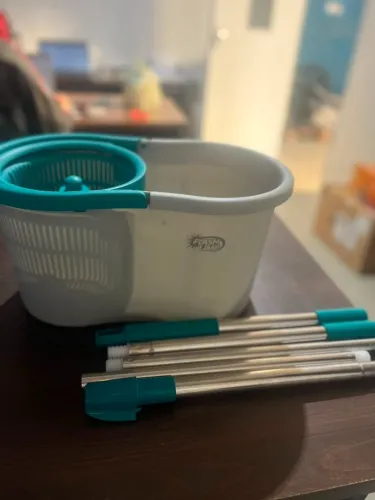 Mop Giratório Pró duas águas balde 9 litros - Flashlimp
