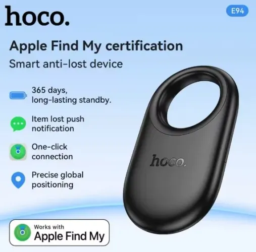 Smart Tag Apple Find My Rastreador HOCO, GPS SmartTag Inteligente Mini Dispositivo Anti-Pe