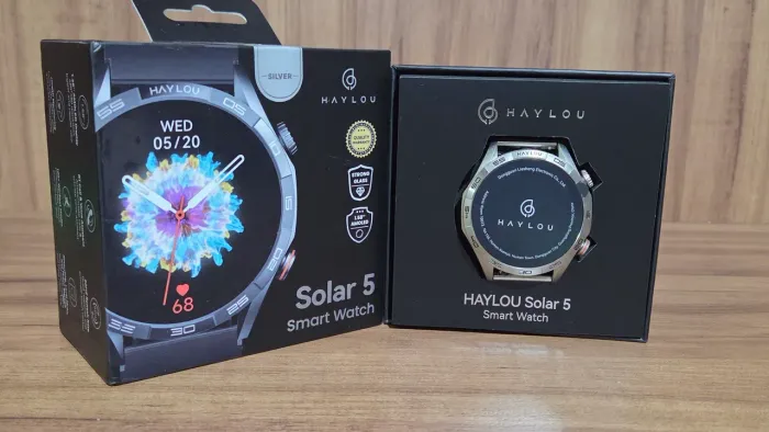 Smartwatch Haylou Solar 5 Prata ? Novo, Nunca Usado, com 2 Pulseiras