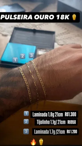 Pulseiras ouro 18 K