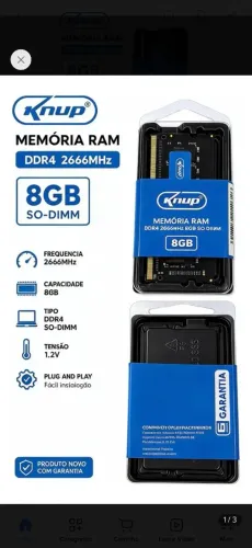 Memória Ram Knup Ddr4 8gb 2666mhz