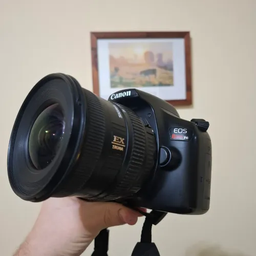 KIT COMPLETO - Câmera DSLR Canon EOS Rebel T6 + 03 LENTES