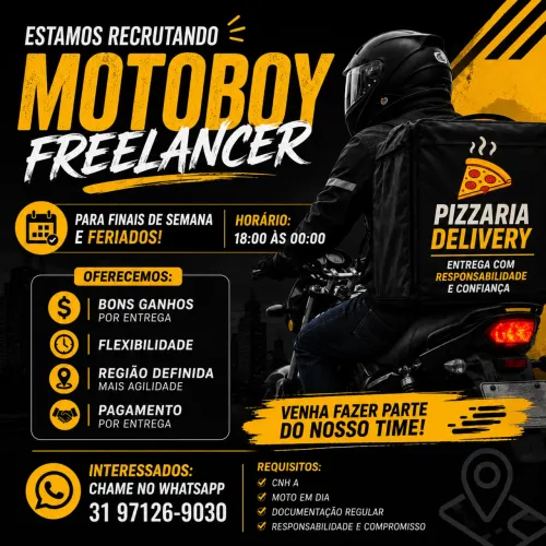 Vaga Motoboy freelancer - Barreiro