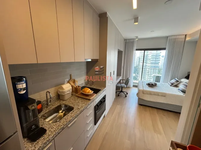 Studio MOBILIADO para locação de 1 dorm, sem vaga na Vila Nova Conceição, Edifício Voxx, S