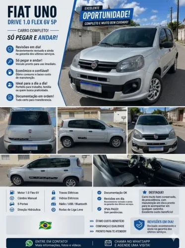 Fiat Uno Drive 1.0 Flex 6V 5P 2018