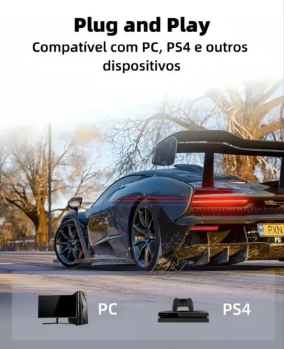 Volante Real Driver V995 Controle Driving Direção Force Feedback