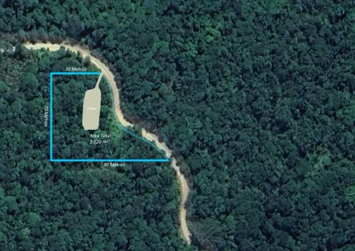 Belo terreno para sítio / chácara, alto, com luz, água e terraplanado - 3.520 m²