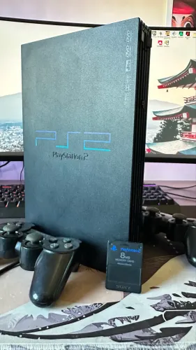 PlayStation 2 Fat Original (SCPH-39001) - 63 Jogos - 2 controles - Memory card