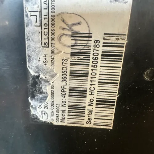 Tv Philips modelo 40PFL3605D/78 defeito tela quebrada não tem base