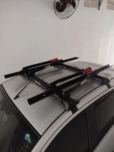 Rack de Teto + Transbike de Calha Eqmax p/ 2 Bicicletas