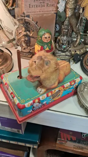 Antigo Brinquedo de lata Circo japonês faltando peças