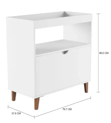 APARADOR 1 PORTA BASCULANTE 76 CM X 37 CM LIN Tok Stok