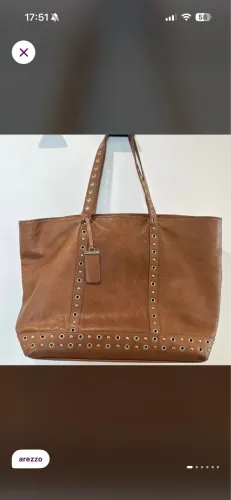 Bolsa couro Arezzo caramelo