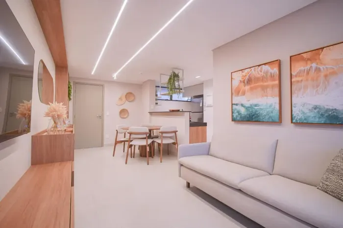 Apartamento pé na areia com area de lazer completa