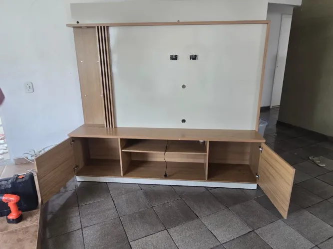Painel para TV com Rack - Excelente Estado!