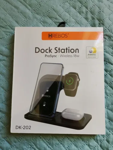 Carregador Indução 3 em 1 - Dock Station 
